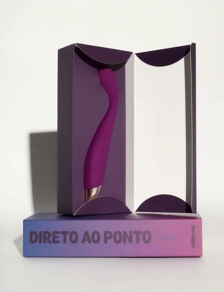 Vibrador Ponto G Roxo Direto ao Ponto Loveplay Loungerie dentro da caixa