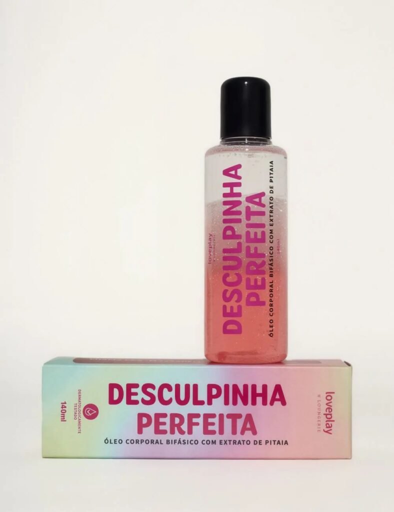 Óleo Corporal Bifásico Desculpinha Perfeita Loveplay 140 Ml Pitaya